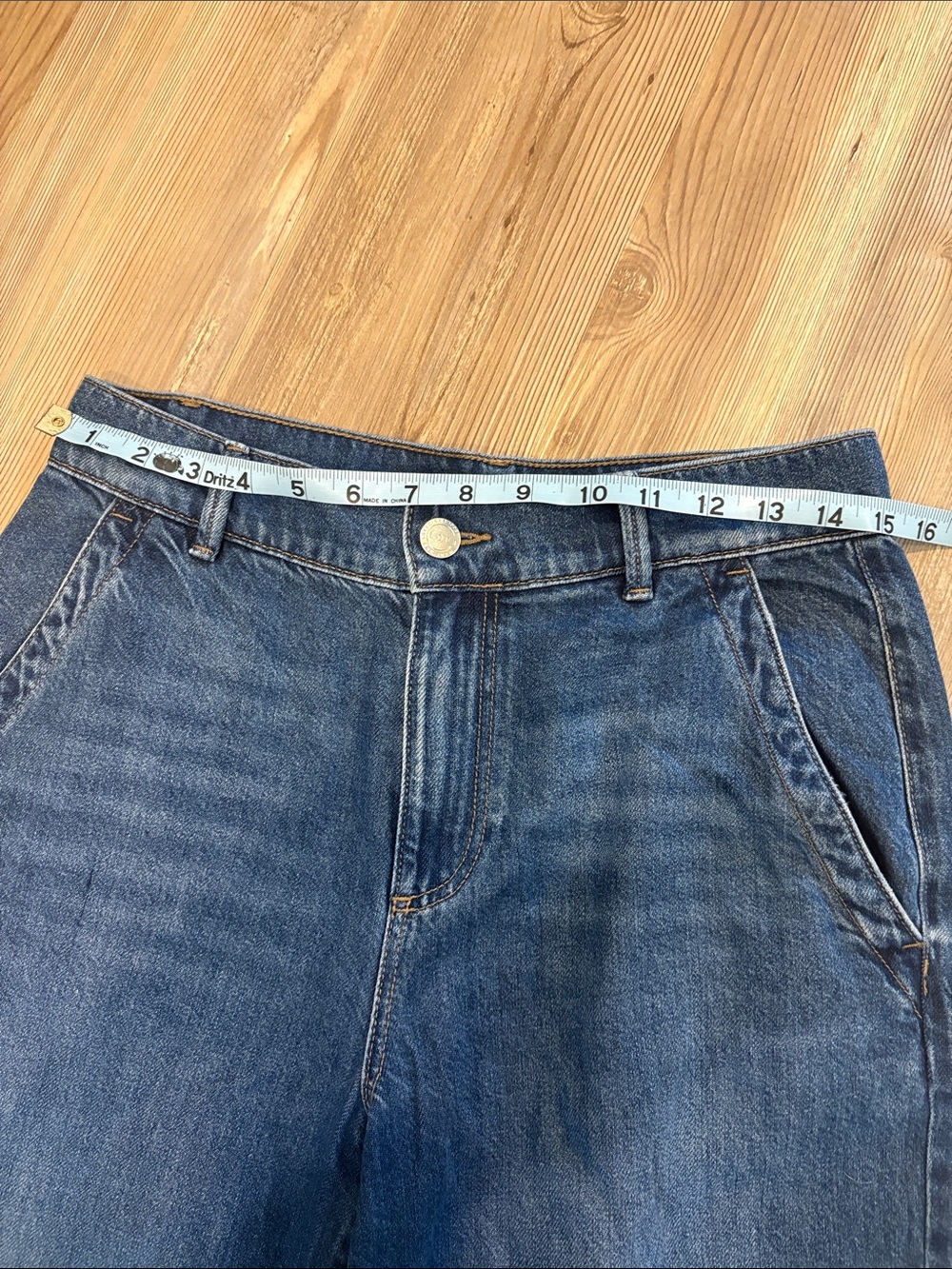 LOFT Dark Blue Wide-Leg Jeans - Picture 4 of 6